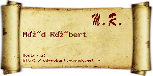 Mód Róbert névjegykártya