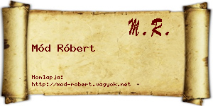 Mód Róbert névjegykártya