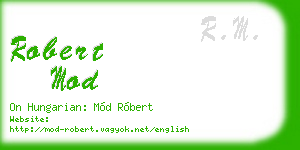 robert mod business card