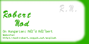 robert mod business card
